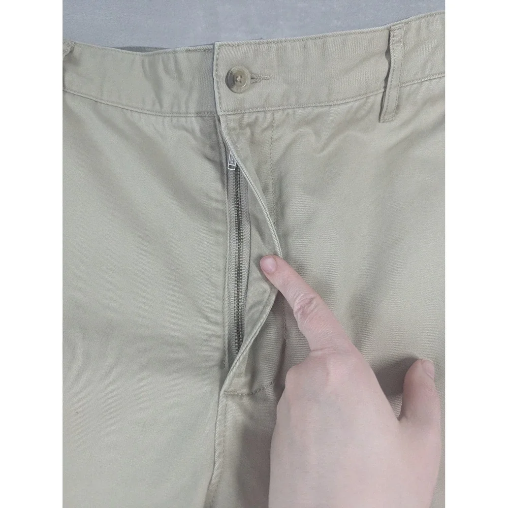 Woolrich Khaki Pants Mens 38x32 Beige Straight Leg 100% Cotton Canvas Chino